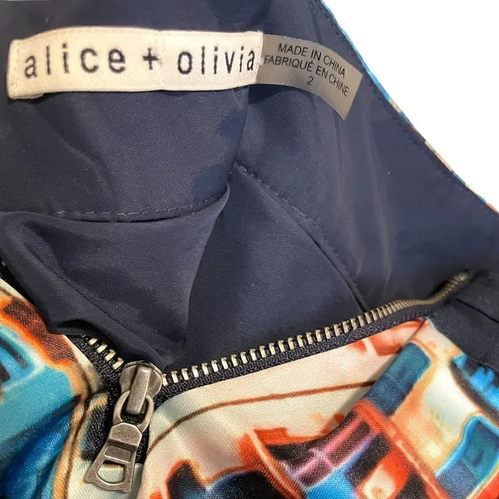 ALICE + OLIVIA Printed Mini Skirt | Size: XS |